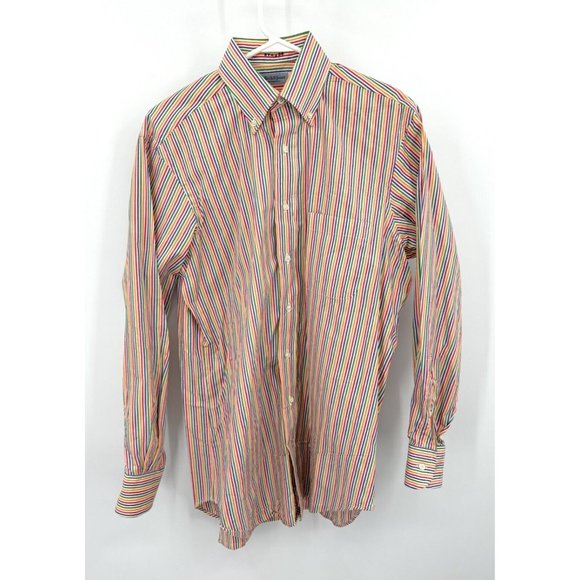 Bullock & Jones Button Down Shirt Men's S Long Sleeve Multicolor Striped - Picture 1 of 4
